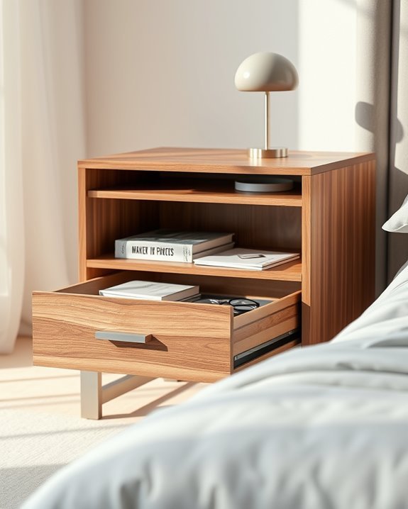 adjustable height nightstand convenience