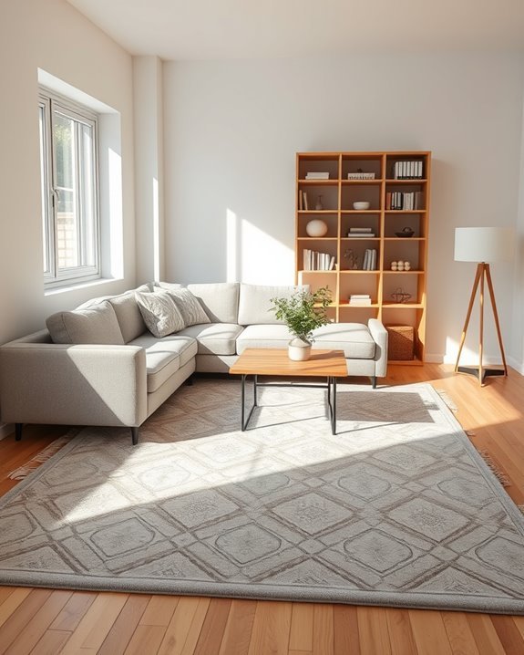 area rug defines space