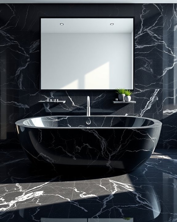 artistic black granite elegance