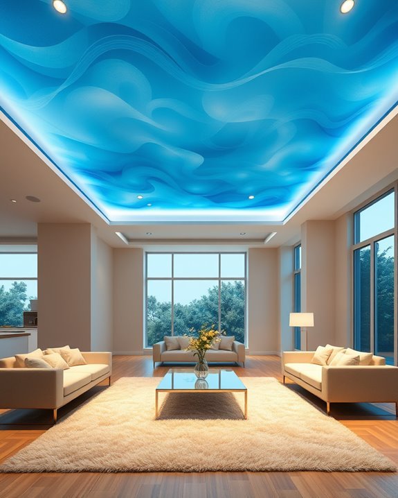 artistic blue ceiling transformations