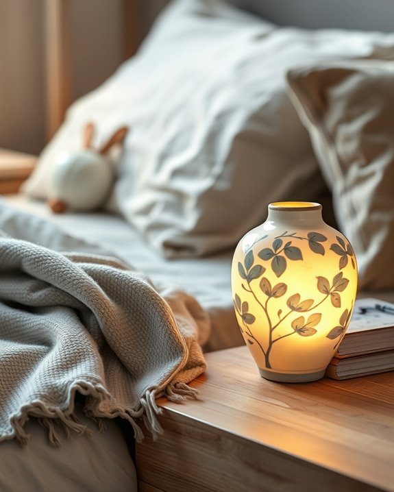artistic ceramic bedside illumination