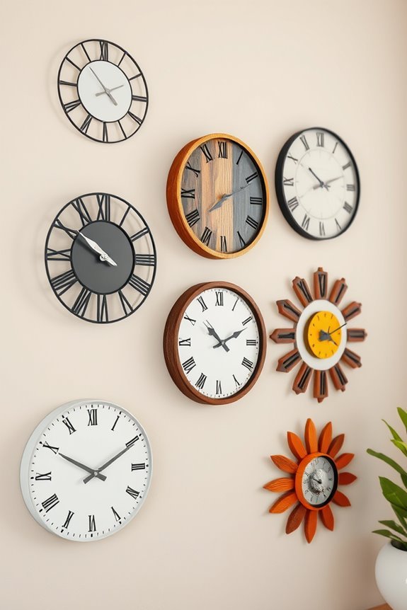 artistic clocks enhance decor
