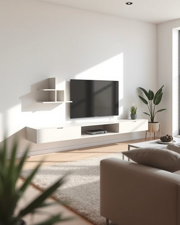 artistic floating tv stands