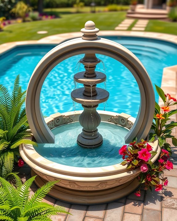 artistic pool fountain designs