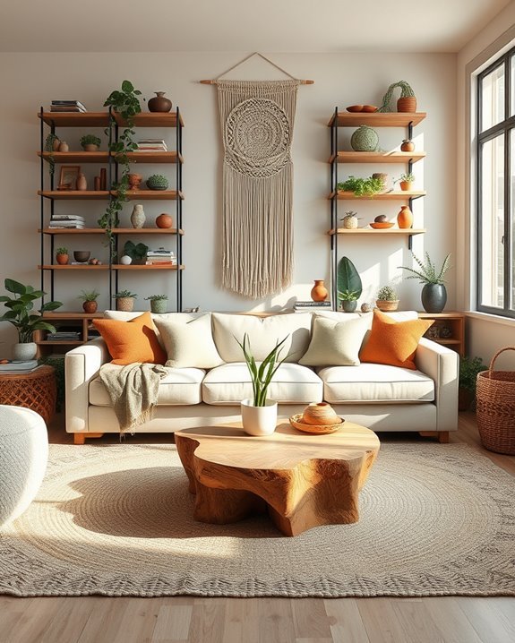 artistic shelving enhances aesthetics
