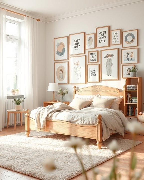 artistic sporty gallery wall