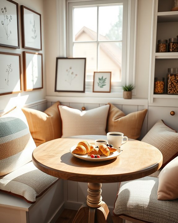 artsy breakfast corner transformation