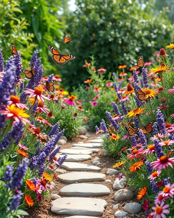 attract butterflies with blooms