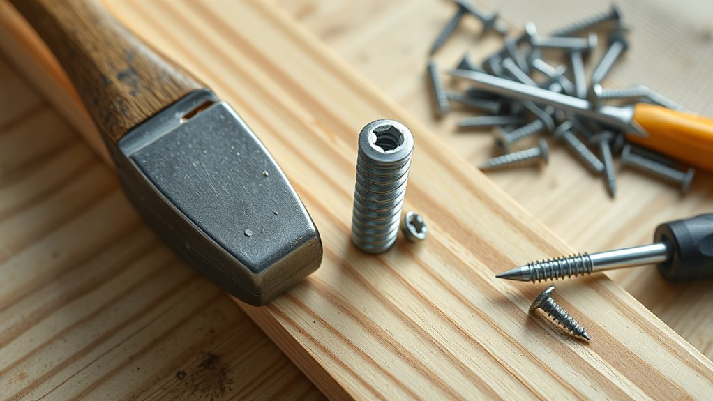 avoid hammering screws