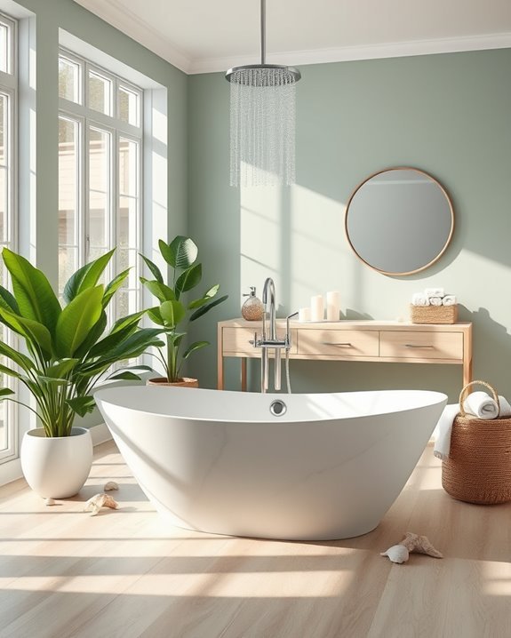 beach themed freestanding tub