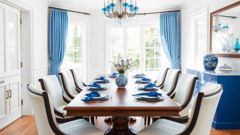 blue and white dining ideas