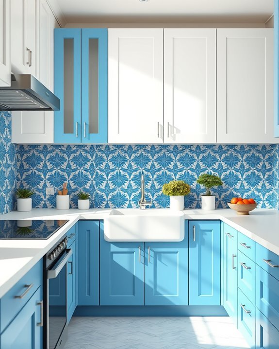 blue and white elegance