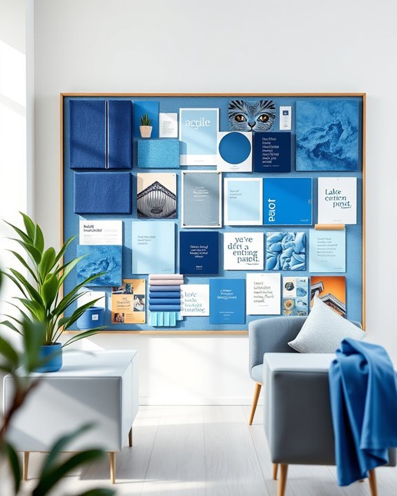 blue creativity inspiration boards