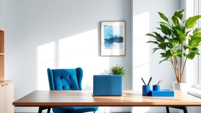 blue office design inspiration