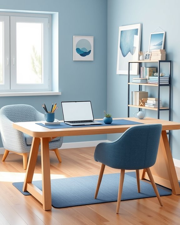 blue office productivity design