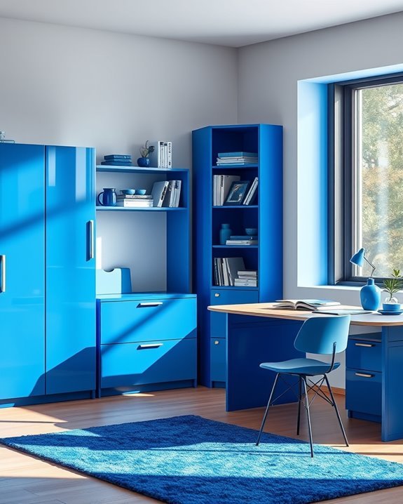 blue organizational storage solutions