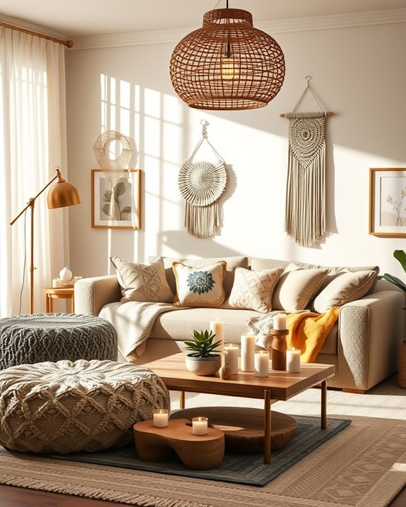 bohemian lighting enhances ambiance