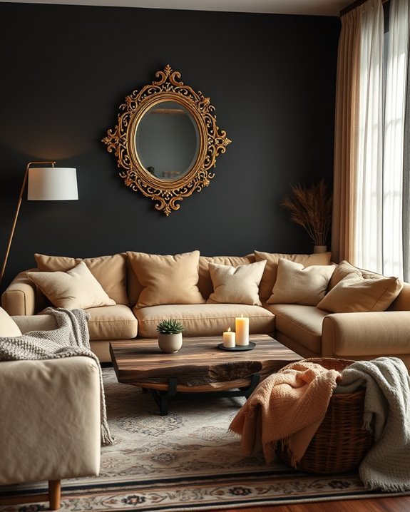 bohemian mirrors enhance decor