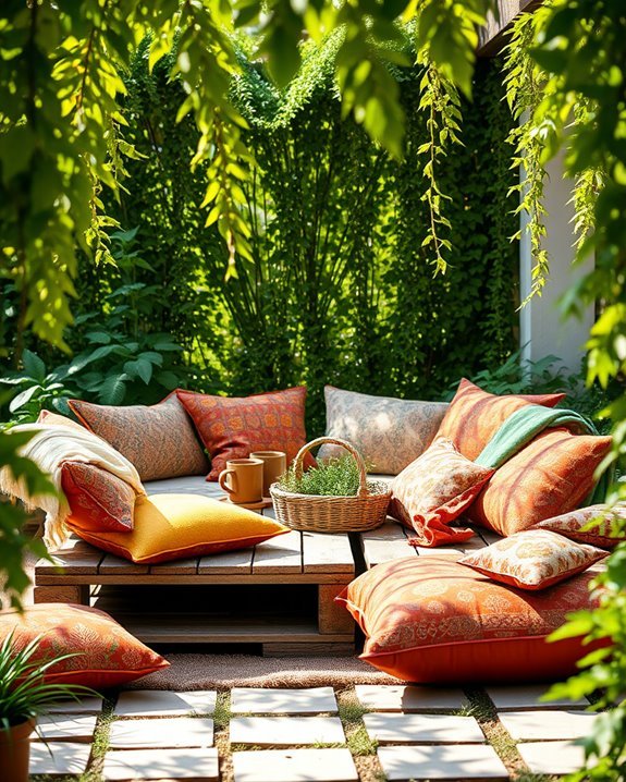 bohemian outdoor relaxation setup