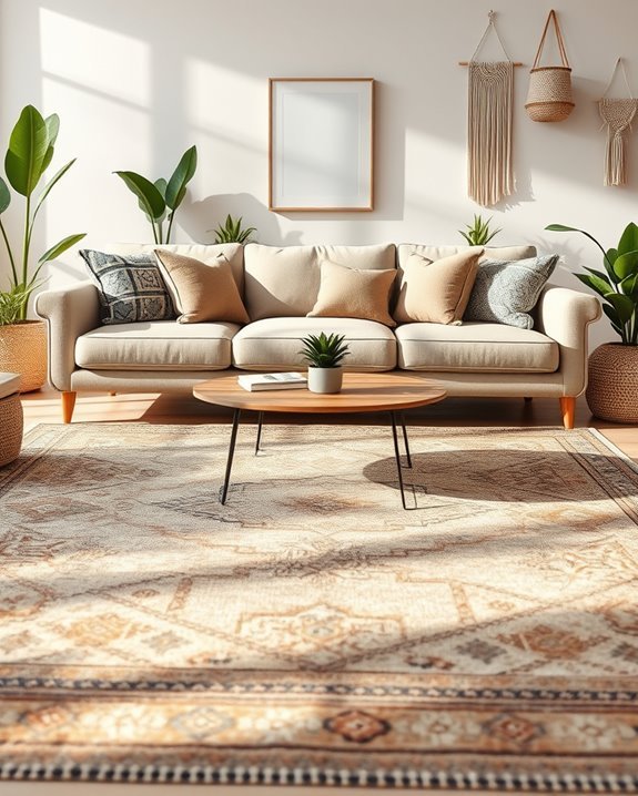 bohemian rugs create comfort