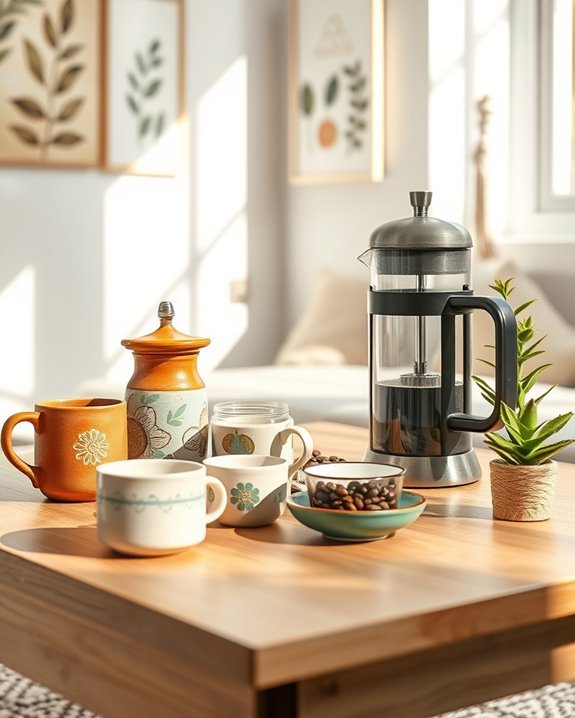 boho coffee station aesthetic
