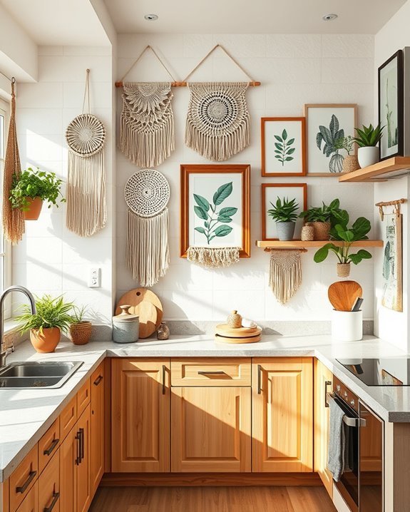 boho kitchen artistic wall hangings