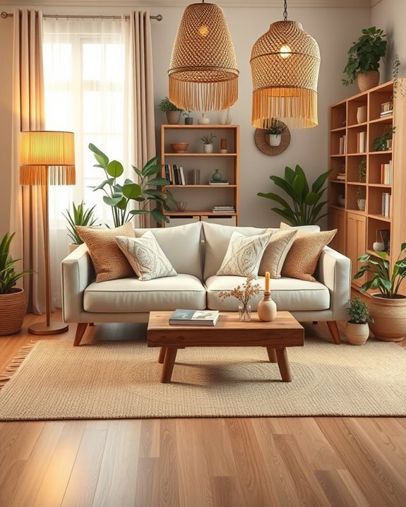 boho lighting enhances atmosphere