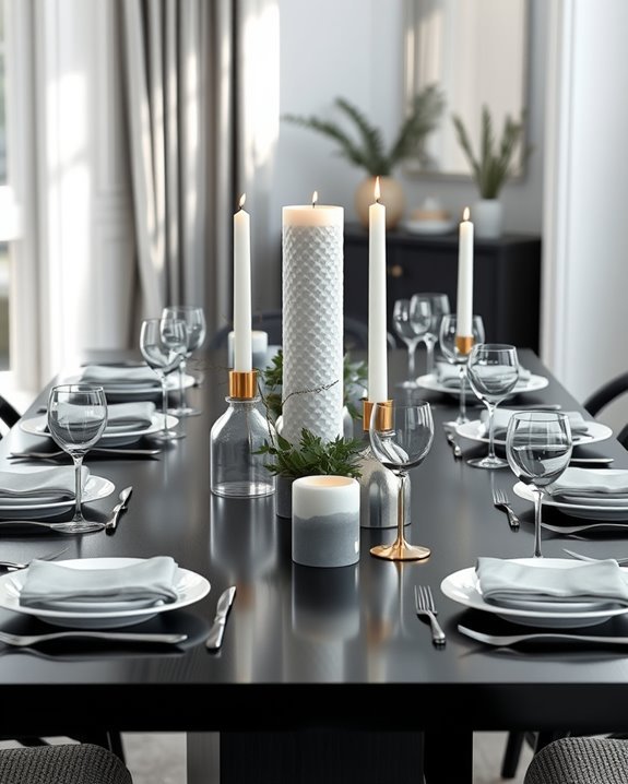bold ambiance with oversized candles