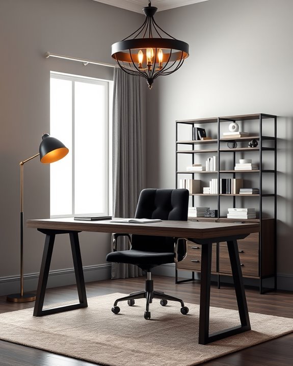 bold black and gold lighting