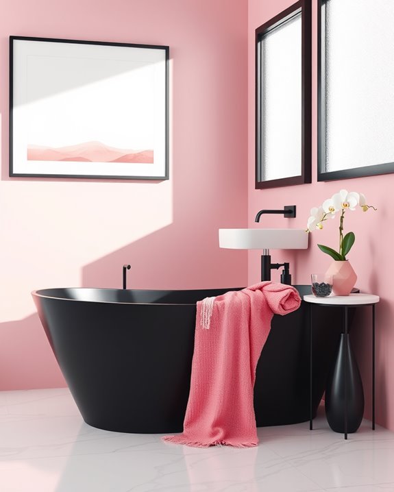 bold black and pink accessories