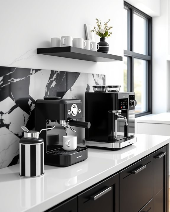 bold black and white coffee