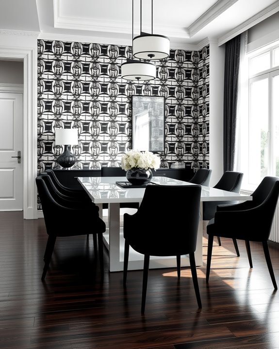 bold black and white wallpaper