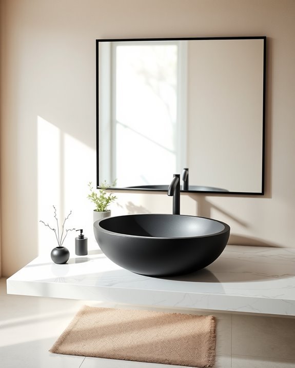 bold black sink elegance