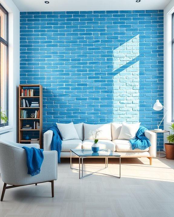 bold blue brick elegance