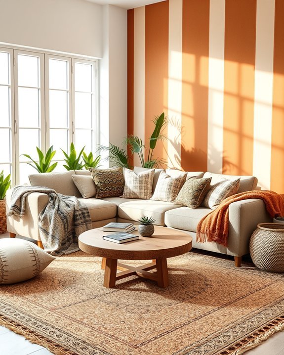 bold boho feature wall