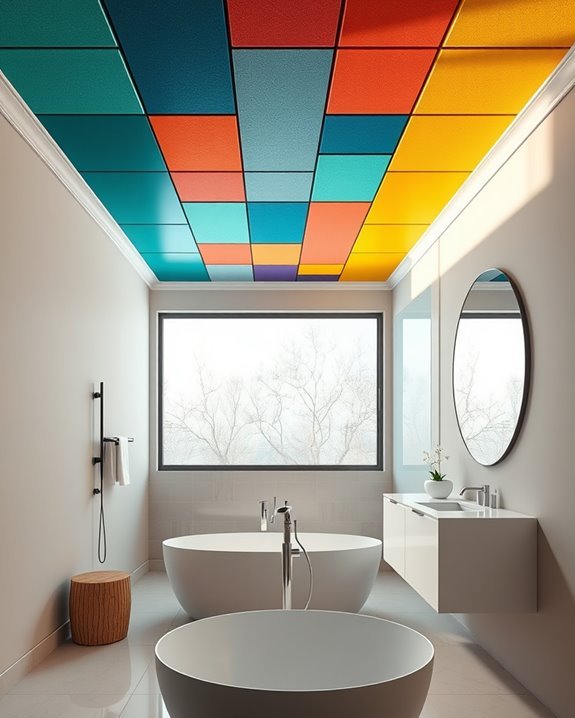 bold color block ceilings