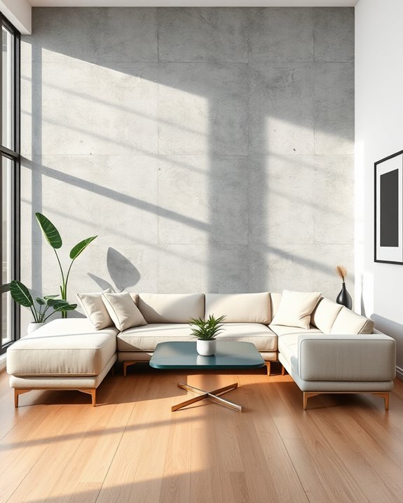 bold concrete feature walls