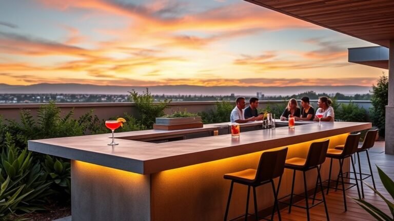 bold concrete outdoor entertaining