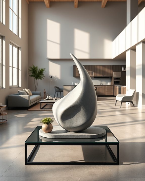 bold concrete sculptures elevate interiors