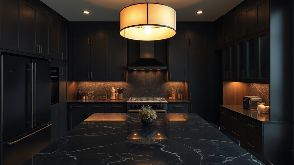 bold dark kitchen designs