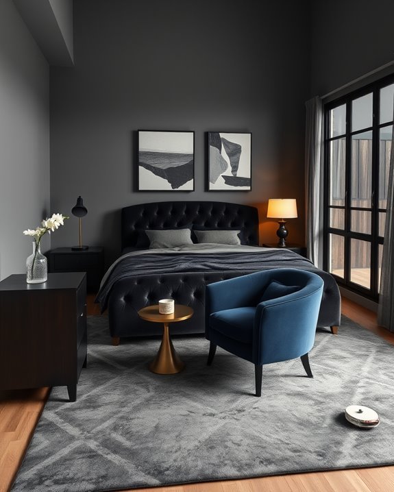 bold dark upholstery statement