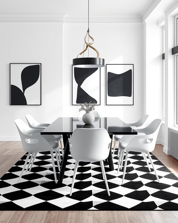 bold geometric dining designs
