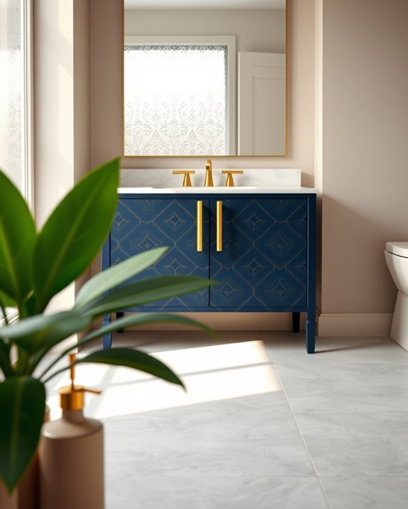 bold geometric vanity designs