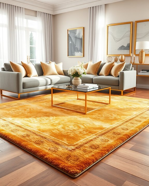 bold gold area rugs
