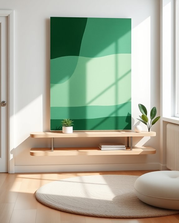 bold green canvas decor