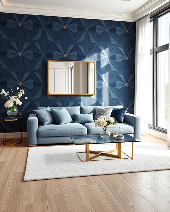 bold grey blue wallpaper