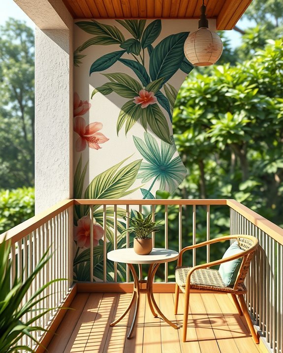 bold mural for balconies