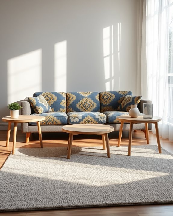 bold patterned upholstered sofas