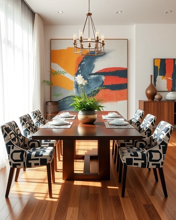 bold patterns energize dining