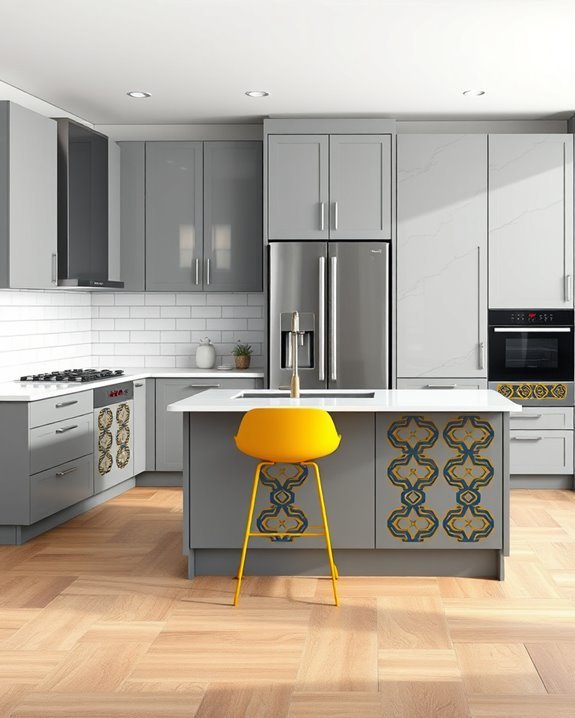bold patterns enhance kitchens